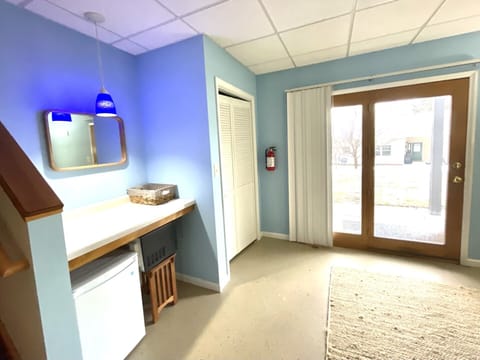 Lower level bedroom patio door access