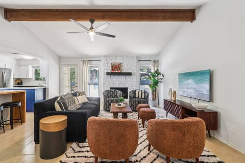 Hang out in the spacious living room