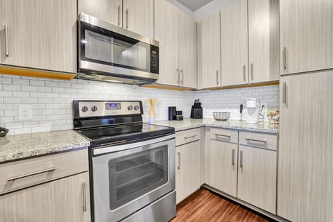 Make yourself at home in our spacious kitchen, designed for comfort and convenience with all the tools you need.