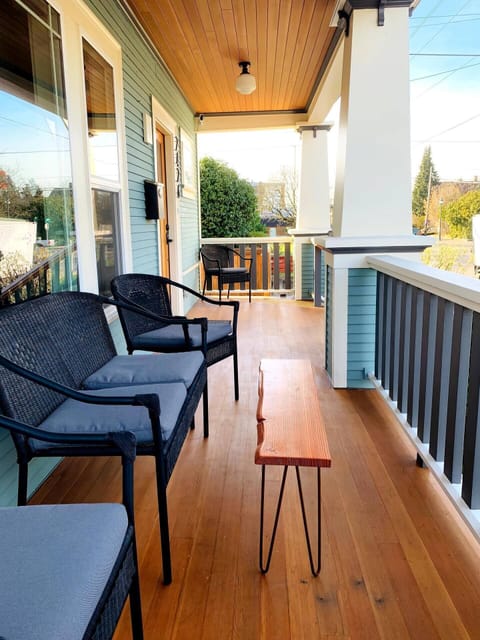 Front porch overlooking Alberta Street.