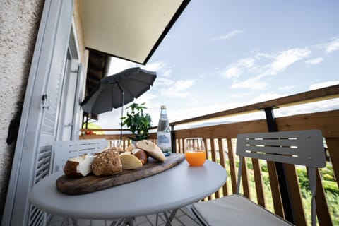 Breakfast on the balcony with a view