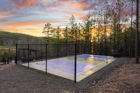 Pickleball and Basketball at Sunset