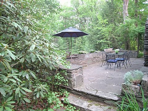 Outdoor patio and dining table