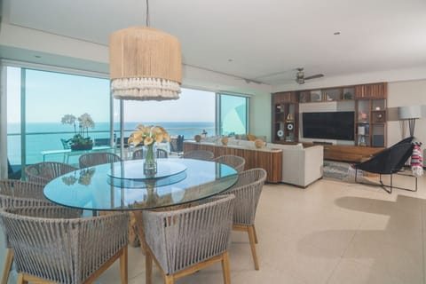Living / dining room with amazing views