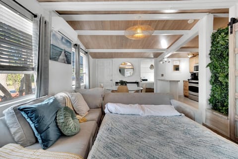 Pull out full size sofa bed.