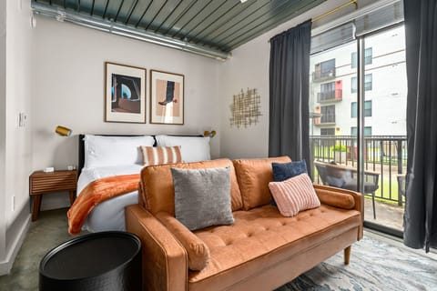 Cozy up in this inviting living space with a smart TV for entertainment.
