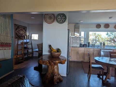 looking at back entry on left, kitchen on right.