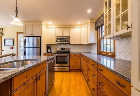 Enjoy the fully stocked kitchen