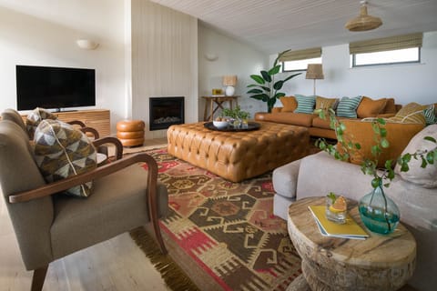 Living room, Buryan, The Village, Watergate Bay, Cornwall, self catering with Beach Retreats.