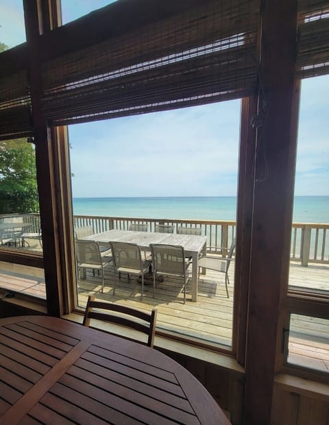 1 Large table with 8 chairs & 1 smaller table with 4 chairs