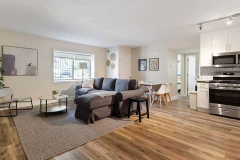 As you take a seat in the living room, the comfortable furniture and tasteful design make it easy to unwind.