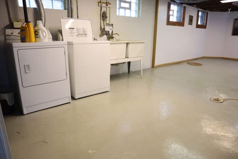 Washer and Dryer in the Basement