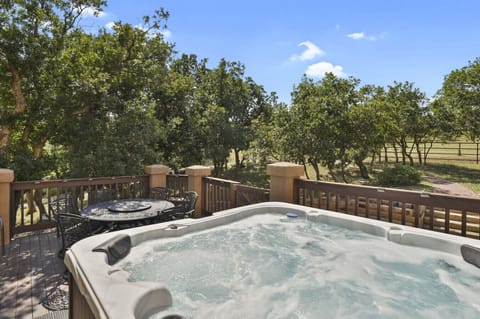 Hot tub with views and privacy
