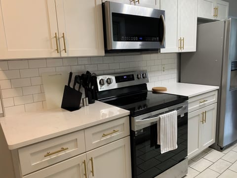 Fully equipped kitchen where you can practice your master chef skills