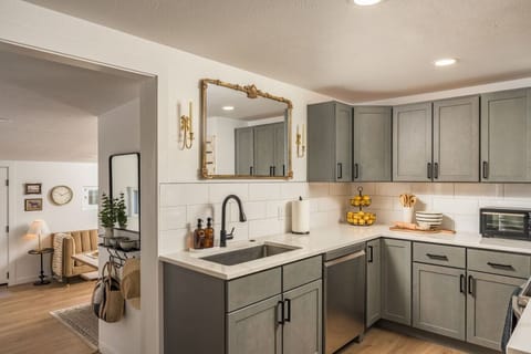 Seamless flow from kitchen to dining for easy entertaining