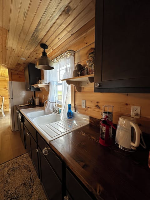 French press coffee maker and carafe.