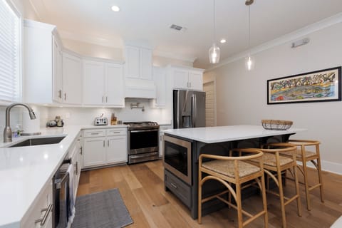 Kitchen for cooking meals when not dining at Ocean Springs hotspots 