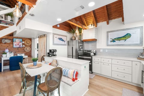 Off of the kitchen is a desk area to meet your remote work needs.