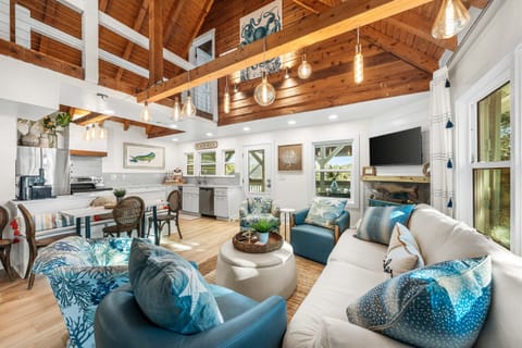 As you enter the home your eyes will be drawn up to the pitched ceiling and original woodwork.  