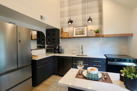 Stocked kitchen for your cooking needs during your stay