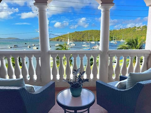 Your views from Cruz Bay Breeze look out over the picturesque harbor