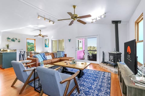 Open concept on the interior of the home