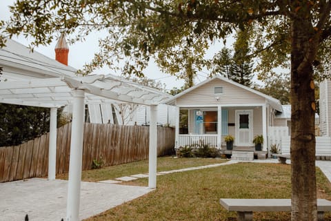 Charming exterior with one convenient off-street parking spot.