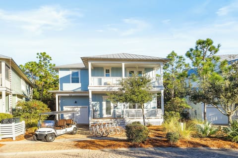 Welcome to 'Saffron Sands' by Stay on 30a! Home includes a 6 seater golf cart and 6 adult bikes. Driveway features 2 parking spaces.