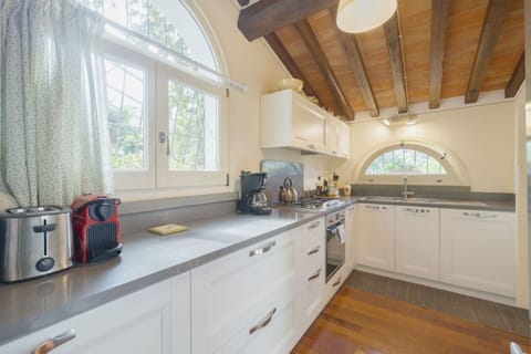 Kitchen, Interior Design, Countertop, Wood, Ceiling, Kitchen Appliance, Cabinetry, Flooring, Major Appliance, Furniture