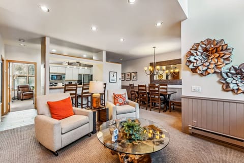 The main level has an open floor plan