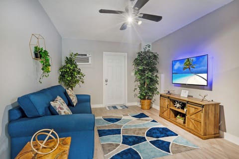 The sofa converts into a second sleeping space for an additional two guests 