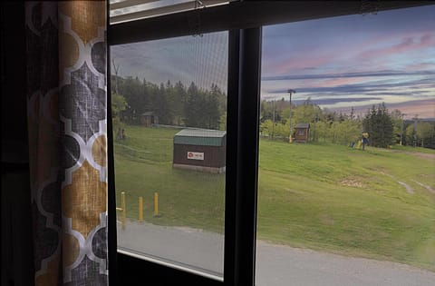 The window offers a view of the Silver Creek slopes.