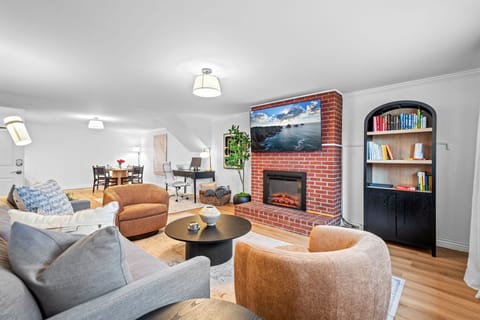 Great Room with Fireplace and 65" Flat Screen