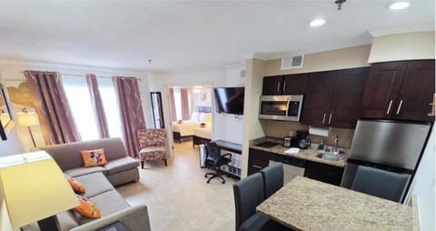 Cozy sofa bed and a new smart TV with all your favorite streaming apps!