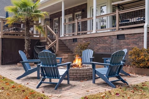 Gather around the firepit w/6 Adirondack chairs… perfect for sharing stories, roasting s’mores, and connecting under a sky full of stars.  Wood is provided.