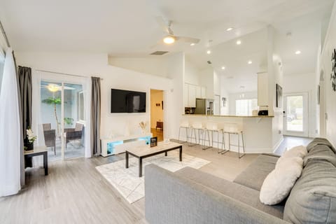 Living Room | Central Heating & A/C | Full Sleeper Sofa