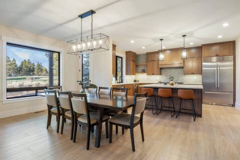 Dining room and kitchen