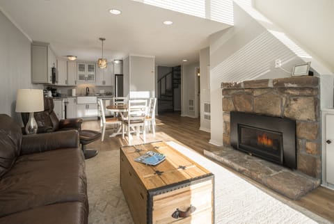 Cozy Living Room with Gas Fireplace