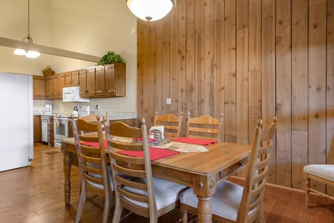 Dining Area - Enjoy gathering with loved ones at our large dining table. Open to the living room and kitchen.