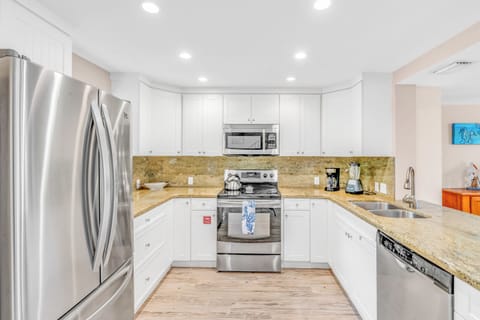 Kitchen is stocked with essentials 