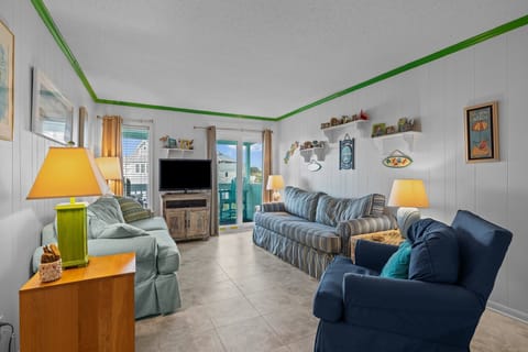 Living Area With Deck Views