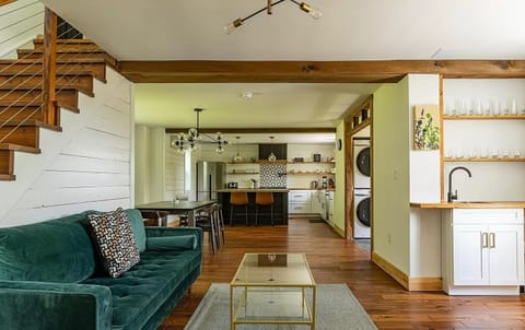 42" Smart TV across from the couch.