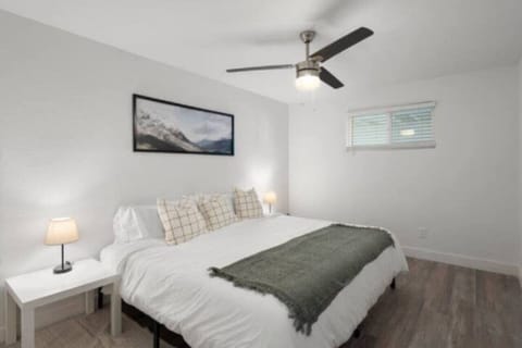 The bedroom offers a sanctuary of calm, where you can unwind and recharge in comfort and style.