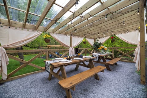 Outdoor Dining Under the Gazebo