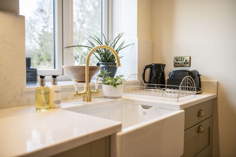 Ground floor: Belfast sink overlooking countryside views towards Penhill