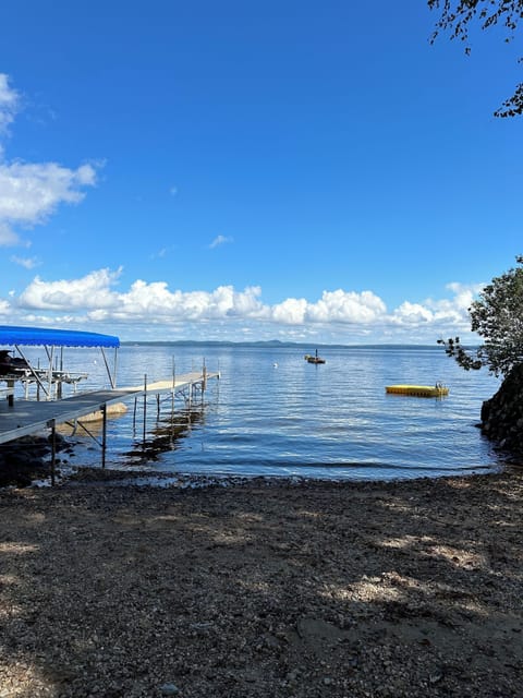 Shared Beach with private mooring and  dock for loading and loading
