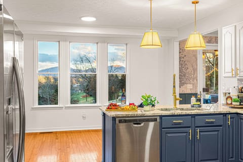 Even the kitchen has views of the mountains!