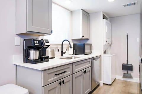 Flex brew coffee maker for drip or pod coffee lovers. Complimentary coffee, creamer and sugar provided.