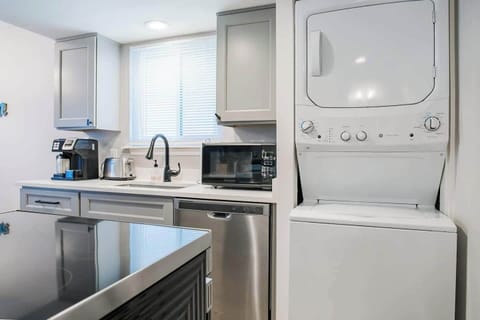 Full size washer dryer in kitchen for your convenience