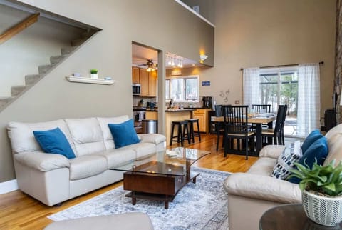 "Open-concept living and dining area."